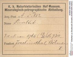 Etiketten zu Skutterudit (Smaltit) (NHMW-MIN-Ai852)